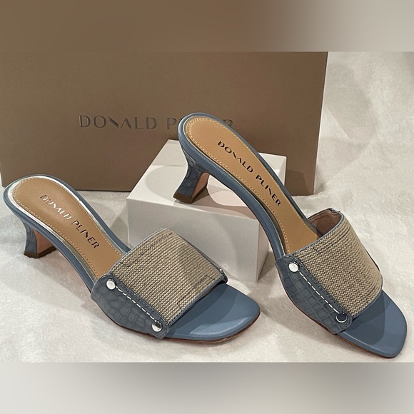 Donald Pliner Kelza Blue Denim and Jute Elastic Sz 6 BNWB - Picture 4 of 5